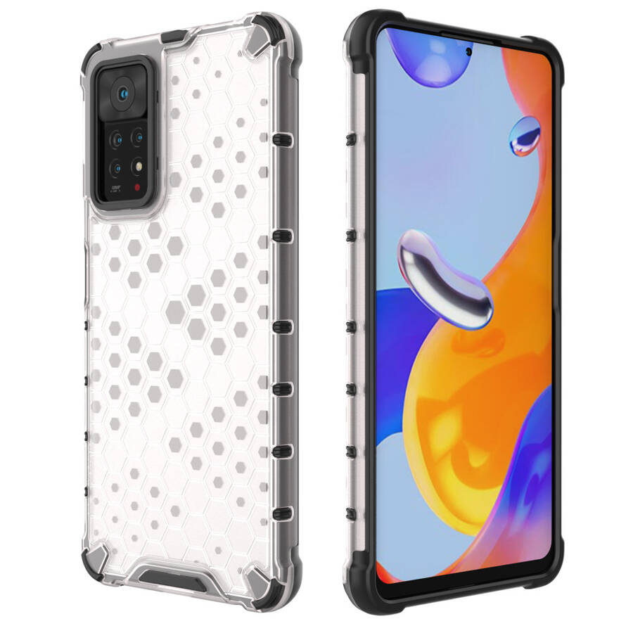 Honeycomb etui pancerny pokrowiec z żelową ramką Xiaomi Redmi Note 11 Pro+ / 11 Pro czarny