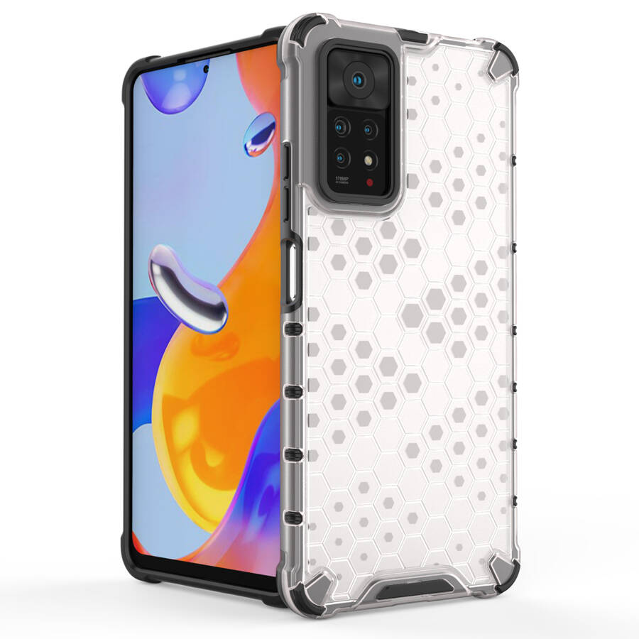 Honeycomb etui pancerny pokrowiec z żelową ramką Xiaomi Redmi Note 11 Pro+ / 11 Pro niebieski