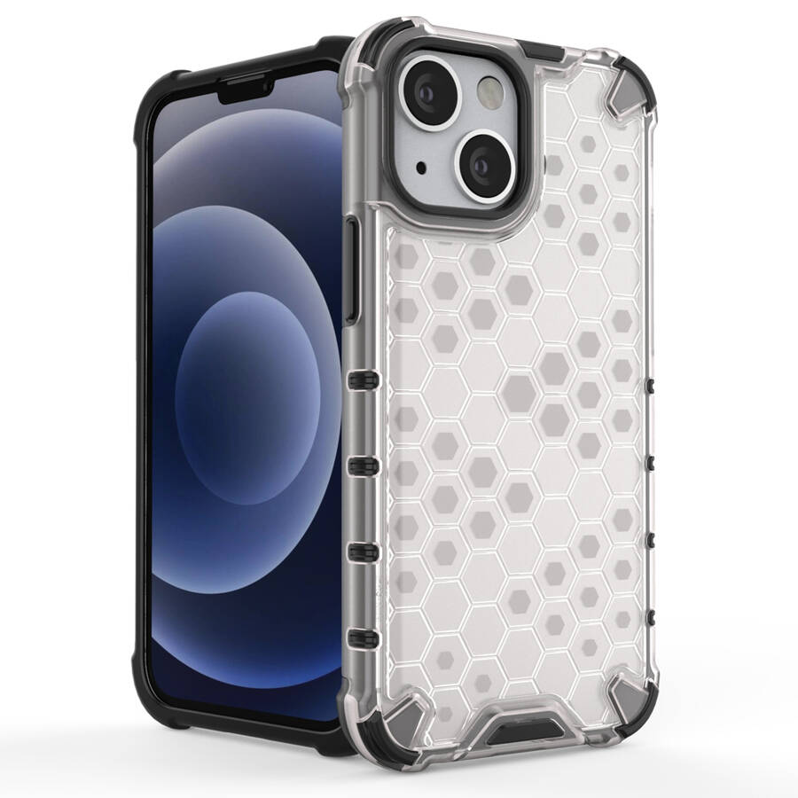 Honeycomb etui pancerny pokrowiec z żelową ramką iPhone 13 mini niebieski