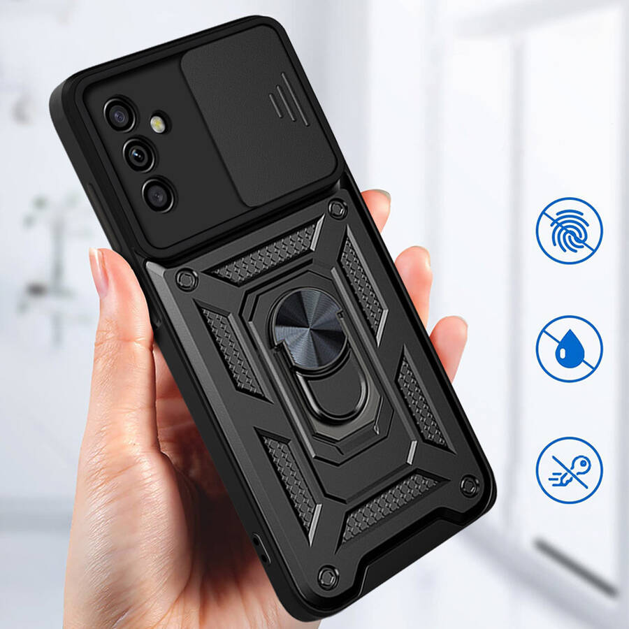 Hybrid Armor Camshield etui Samsung Galaxy A13 5G pancerny pokrowiec z osłoną na aparat czarne