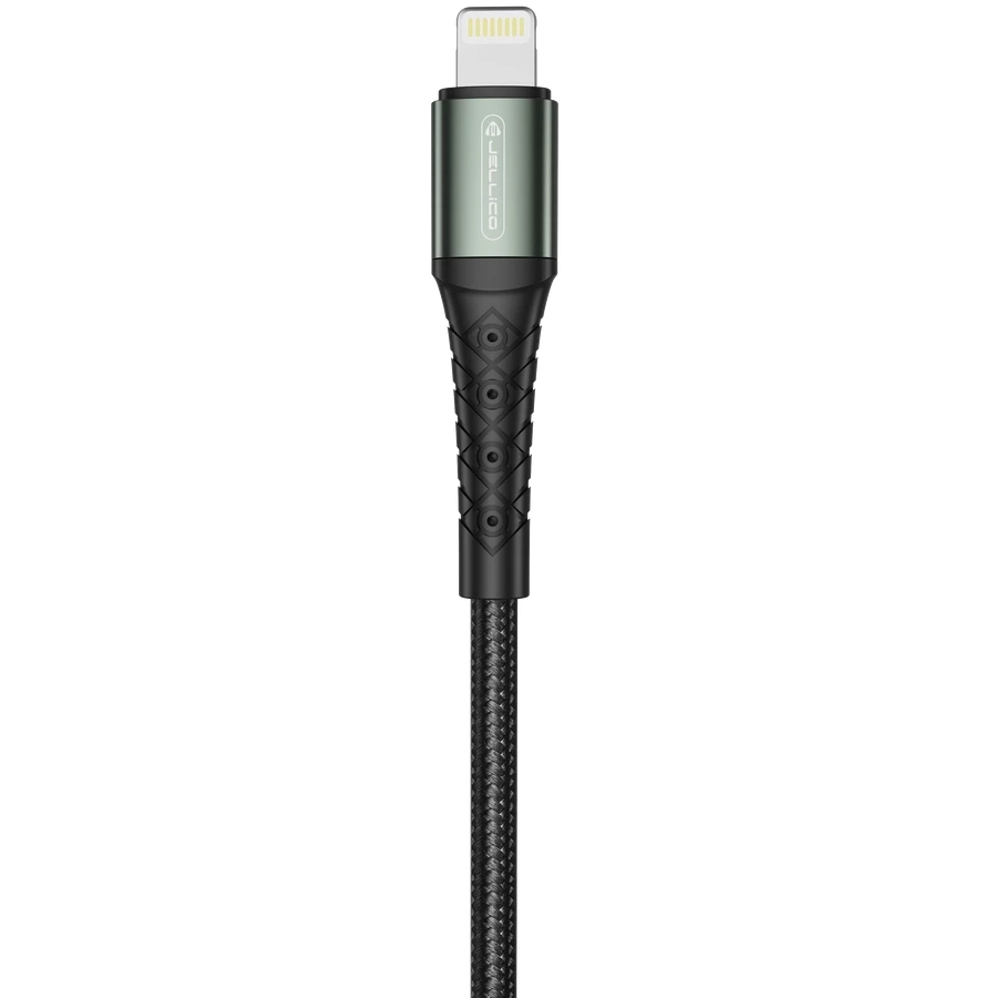 JELLICO kabel B10 USB-C - Lightning PD 20W 1M Czarny