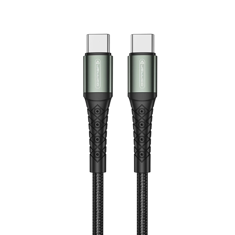 JELLICO kabel B10 USB-C - USB-C PD 60W 1M Czarny