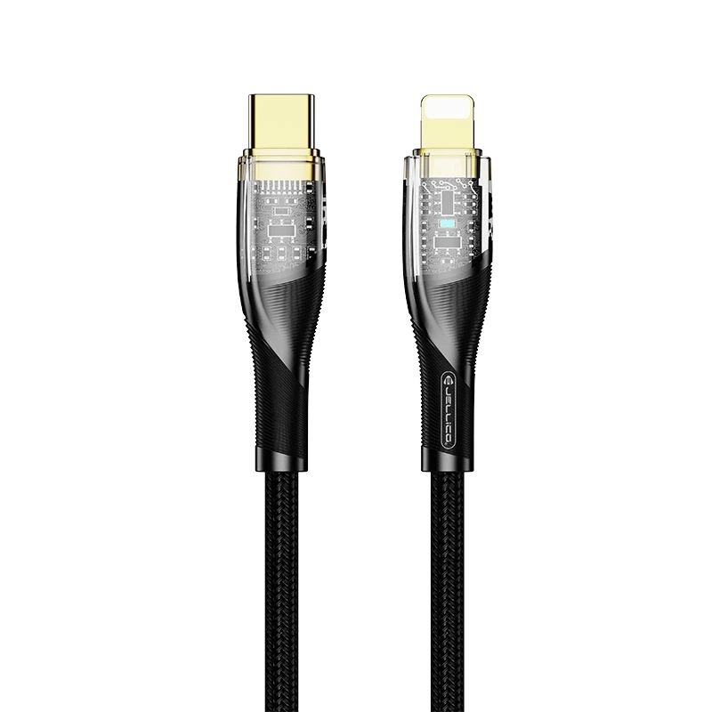 JELLICO kabel B20 USB-C - Lightning PD 30W 1M Czarny