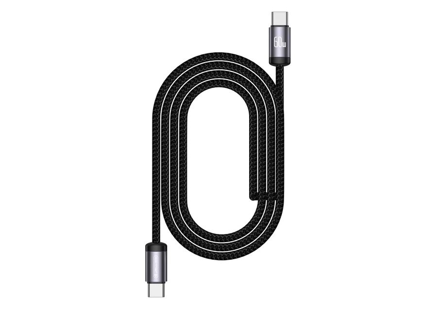 JELLICO kabel B27 USB-C - USB-C PD 60W 1M Czarny