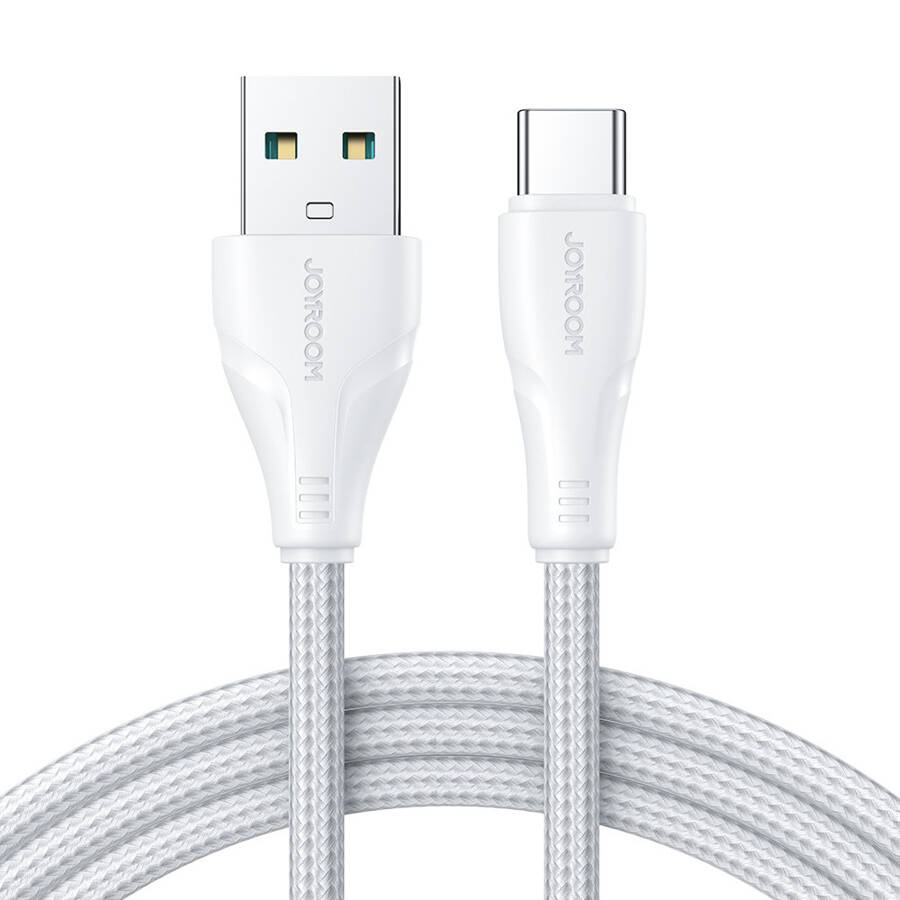 Joyroom kabel USB - USB C 3A Surpass Series do szybkiego ładowania i transferu danych 0,25 m biały (S-UC027A11)
