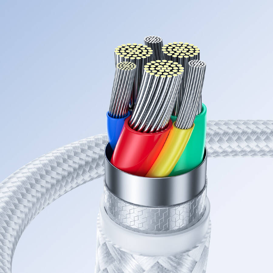 Joyroom kabel USB - USB C 3A Surpass Series do szybkiego ładowania i transferu danych 0,25 m biały (S-UC027A11)