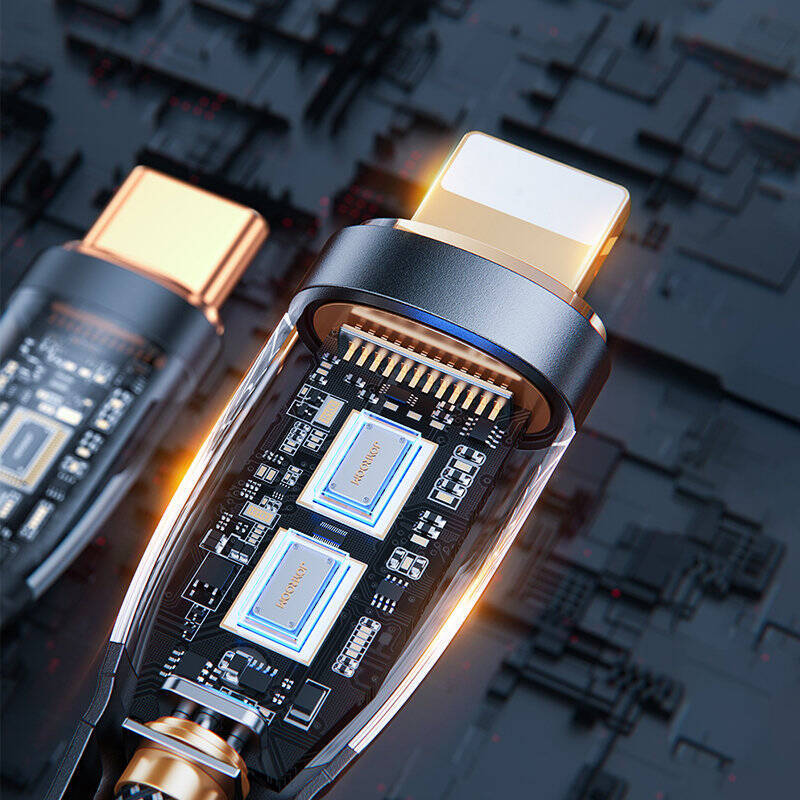 Joyroom kabel szybko ładujący z inteligentnym wyłącznikiem USB-C - Lightning 20W 1.2m czarny (S-CL020A3)