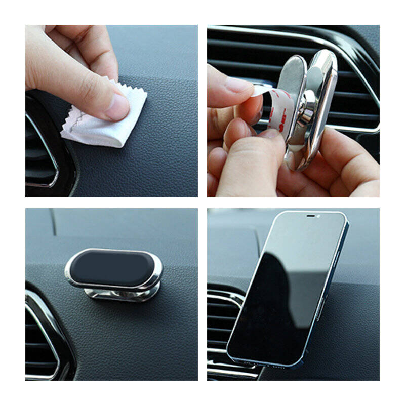 Joyroom samoprzylepny magnetyczny uchwyt samochodowy na deskę rozdzielczą srebrny (JR-ZS227)