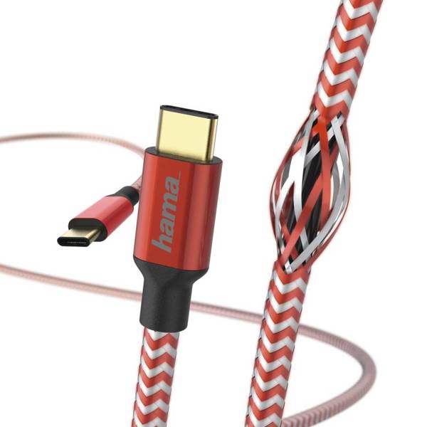 KABEL HAMA USB TYPE-C - USB TYPE-C 1,5m CZERWONY USZKODZONE OPAKOWANIE