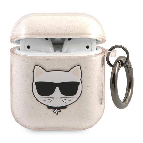 KARL LAGERFELD KLA2UCHGD AIRPODS 1/2 COVER ZŁOTY/GOLD GLITTER CHOUPETTE