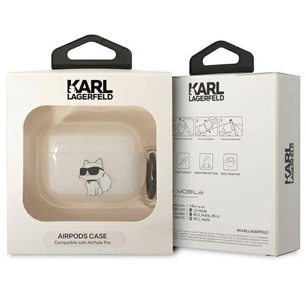 KARL LAGERFELD KLAPHNCHTCT AIRPODS PRO COVER TRANSPARENT IKONIK CHOUPETTE