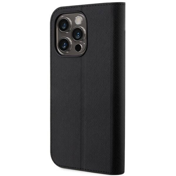 KARL LAGERFELD KLBKP14LSANKCPK IPHONE 14 PRO 6.1" BOOKCASE CZARNY/BLACK SAFFIANO KARL & CHOUPETTE