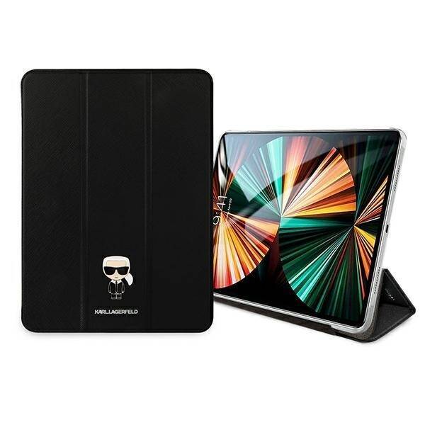 KARL LAGERFELD KLFC11OKMK IPAD 11" PRO 2021 BOOK COVER CZARNY/BLACK SAFFIANO KARL ICONIC