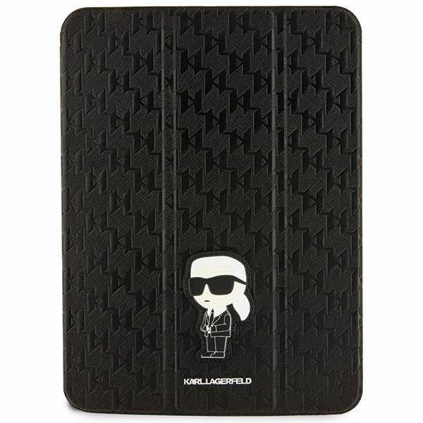 KARL LAGERFELD KLFC11SAKHPKK IPAD 10.9" FOLIO MAGNET ALLOVER COVER CZARNY/BLACK SAFFIANO MONOGRAM IKONIK