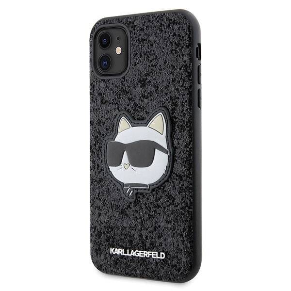 KARL LAGERFELD KLHCN61G2CPK IPHONE 11 / XR 6.1" CZARNY/BLACK HARDCASE GLITTER CHOUPETTE PATCH