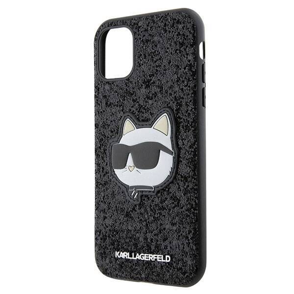 KARL LAGERFELD KLHCN61G2CPK IPHONE 11 / XR 6.1" CZARNY/BLACK HARDCASE GLITTER CHOUPETTE PATCH