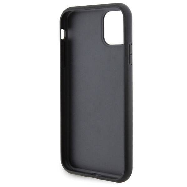 KARL LAGERFELD KLHCN61GSACHPK IPHONE 11 / XR 6.1" CZARNY/BLACK HARDCASE GRIPSTAND SAFFIANO CHOUPETTE PINS