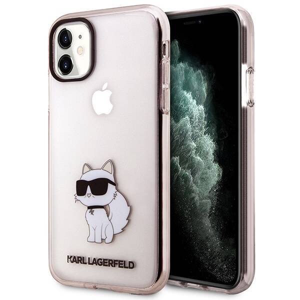 KARL LAGERFELD KLHCN61HNCHTCP IPHONE 11 / XR 6,1" RÓŻOWY/PINK HARDCASE IKONIK CHOUPETTE