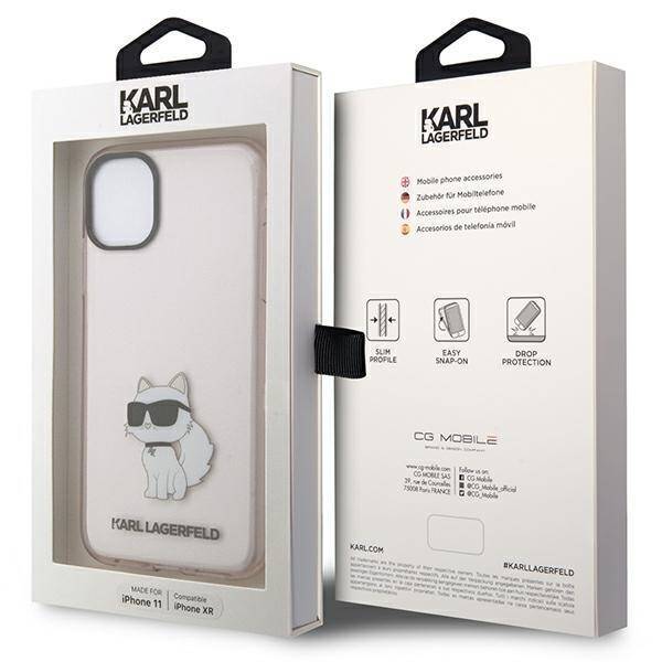 KARL LAGERFELD KLHCN61HNCHTCP IPHONE 11 / XR 6,1" RÓŻOWY/PINK HARDCASE IKONIK CHOUPETTE