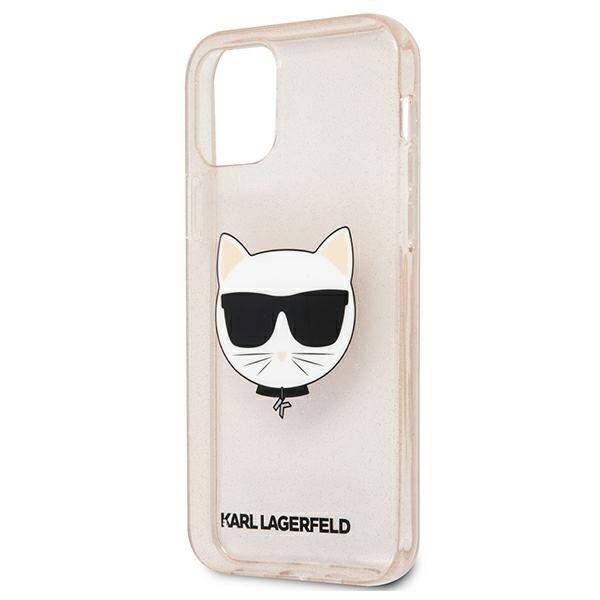 KARL LAGERFELD KLHCP12SCHTUGLGO IPHONE 12 MINI 5,4" ZŁOTY/GOLD HARDCASE GLITTER CHOUPETTE