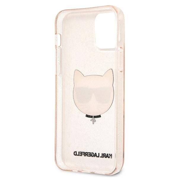 KARL LAGERFELD KLHCP12SCHTUGLGO IPHONE 12 MINI 5,4" ZŁOTY/GOLD HARDCASE GLITTER CHOUPETTE