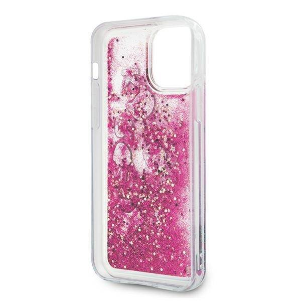 KARL LAGERFELD KLHCP12SROPI IPHONE 12 MINI 5,4" RÓŻOWY/PINK HARDCASE GLITTER CHARMS