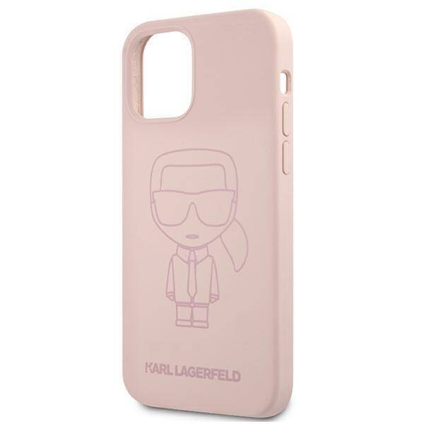 KARL LAGERFELD KLHCP12SSILTTPI IPHONE 12 MINI 5,4" SILICONE IKONIK OUTLINE RÓŻOWY/PINK