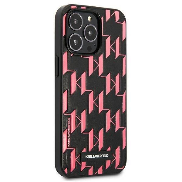 KARL LAGERFELD KLHCP13LMNMP1P IPHONE 13 PRO / 13 6,1" HARDCASE RÓŻOWY/PINK MONOGRAM PLAQUE