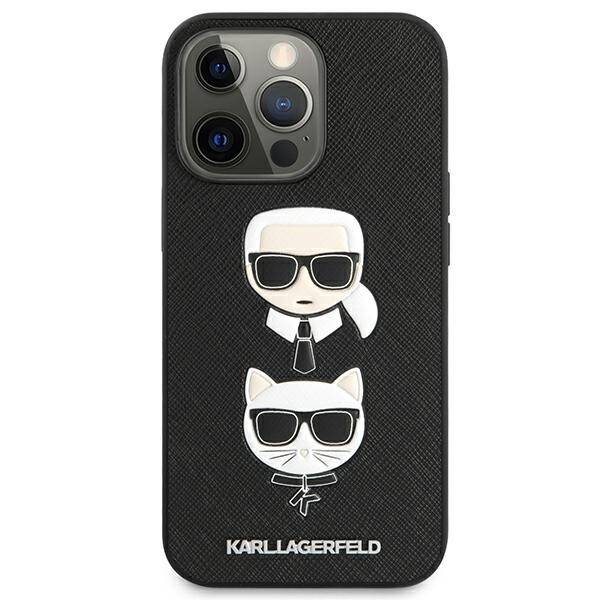 KARL LAGERFELD KLHCP13LSAKICKCBK IPHONE 13 PRO / 13  6,1" CZARNY/BLACK HARDCASE SAFFIANO KARL & CHOUPETTE