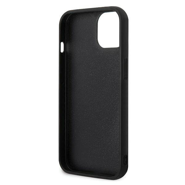 KARL LAGERFELD KLHCP13M3DKPK IPHONE 13 / 14 / 15 6,1" CZARNY/BLACK HARDCASE IKONIK PATCH