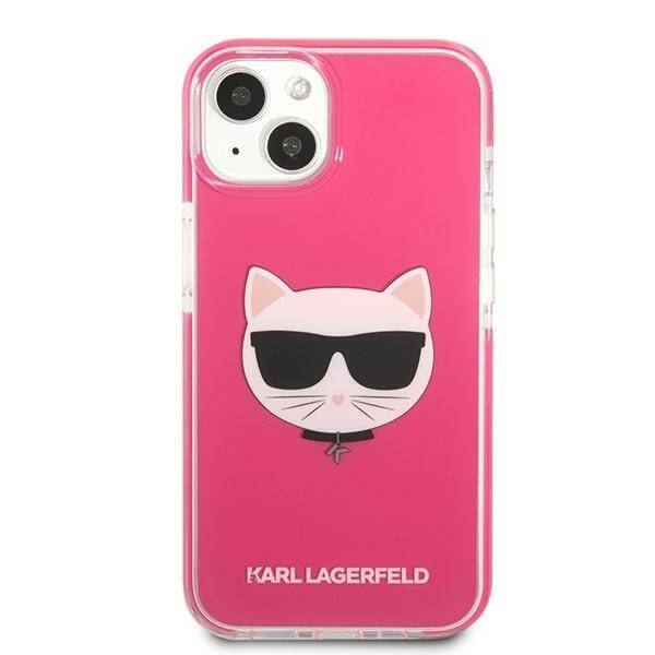 KARL LAGERFELD KLHCP13MTPECPI IPHONE 13 / 14 / 15 6,1" HARDCASE FUKSJA/FUSCHIA CHOUPETTE HEAD