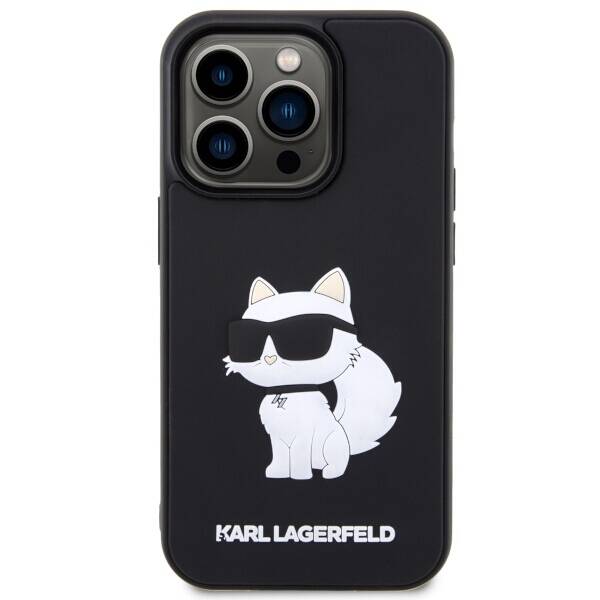 KARL LAGERFELD KLHCP14L3DRKHNK IPHONE 14 PRO 6.1" CZARNY/BLACK HARDCASE RUBBER CHOUPETTE 3D