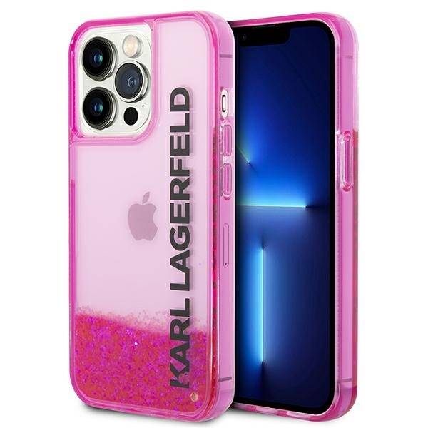 KARL LAGERFELD KLHCP14LLCKVF IPHONE 14 PRO 6,1" RÓŻOWY/PINK HARDCASE LIQUID GLITTER ELONG