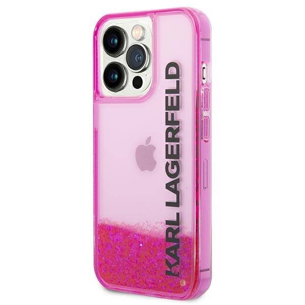 KARL LAGERFELD KLHCP14LLCKVF IPHONE 14 PRO 6,1" RÓŻOWY/PINK HARDCASE LIQUID GLITTER ELONG