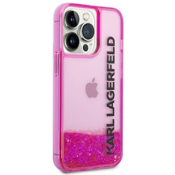 KARL LAGERFELD KLHCP14LLCKVF IPHONE 14 PRO 6,1" RÓŻOWY/PINK HARDCASE LIQUID GLITTER ELONG