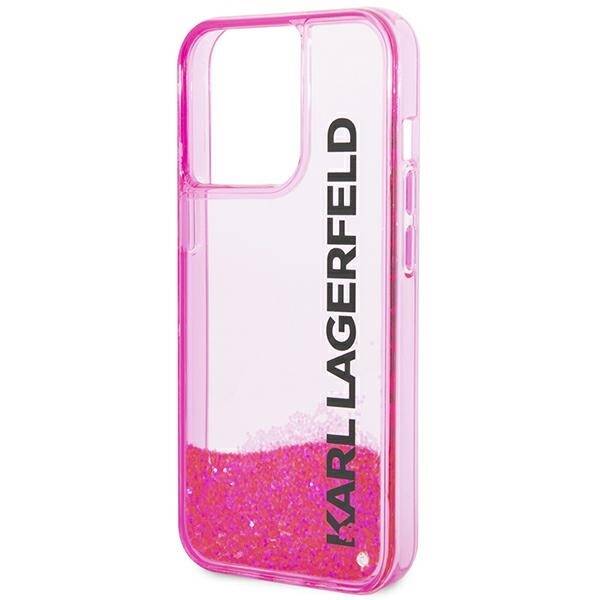 KARL LAGERFELD KLHCP14LLCKVF IPHONE 14 PRO 6,1" RÓŻOWY/PINK HARDCASE LIQUID GLITTER ELONG