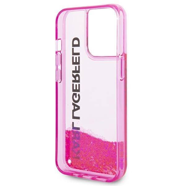 KARL LAGERFELD KLHCP14LLCKVF IPHONE 14 PRO 6,1" RÓŻOWY/PINK HARDCASE LIQUID GLITTER ELONG