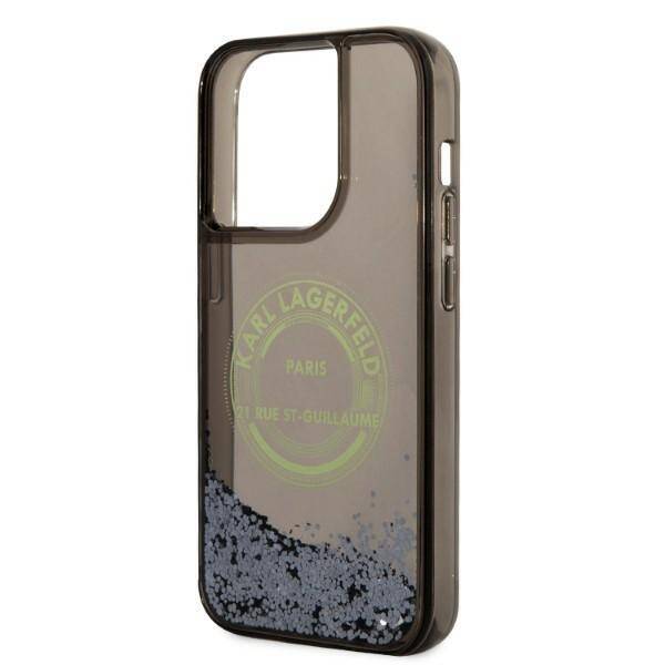 KARL LAGERFELD KLHCP14LLCRSGRK IPHONE 14 PRO 6,1" CZARNY/BLACK HARDCASE LIQUID GLITTER RSG