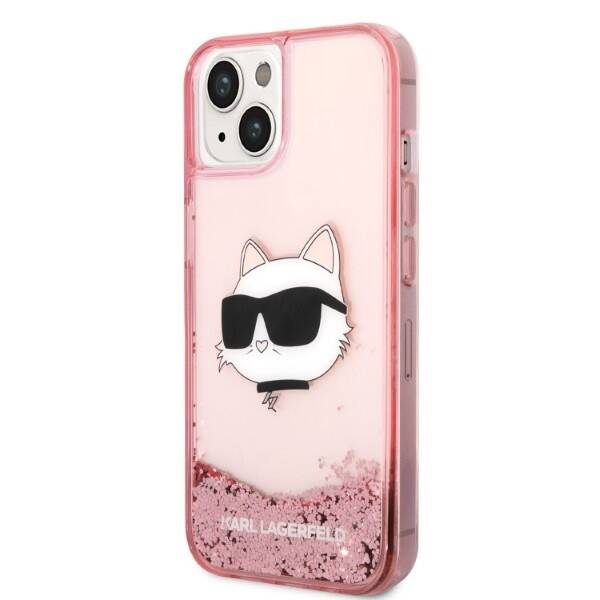 KARL LAGERFELD KLHCP14MLNCHCP IPHONE 14 PLUS / 15 PLUS 6,7" RÓŻOWY/PINK HARDCASE GLITTER CHOUPETTE HEAD