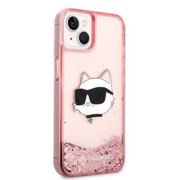 KARL LAGERFELD KLHCP14MLNCHCP IPHONE 14 PLUS / 15 PLUS 6,7" RÓŻOWY/PINK HARDCASE GLITTER CHOUPETTE HEAD