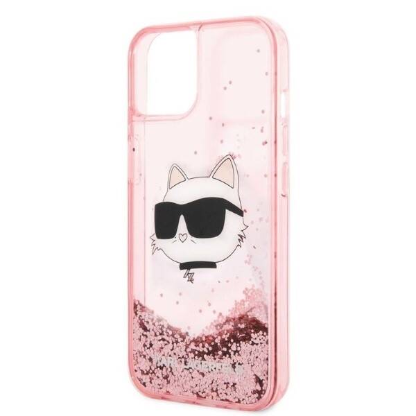 KARL LAGERFELD KLHCP14MLNCHCP IPHONE 14 PLUS / 15 PLUS 6,7" RÓŻOWY/PINK HARDCASE GLITTER CHOUPETTE HEAD