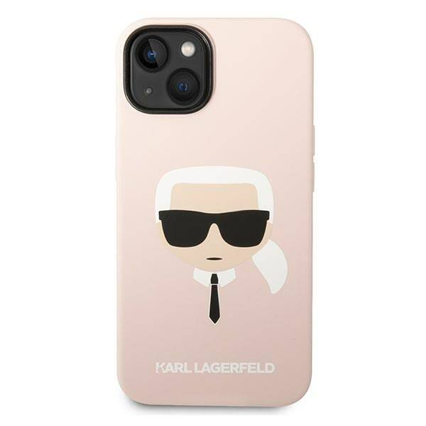 KARL LAGERFELD KLHCP14MSLKHLP IPHONE 14 PLUS / 15 PLUS 6,7" HARDCASE RÓŻOWY/PINK SILICONE KARL`S HEAD