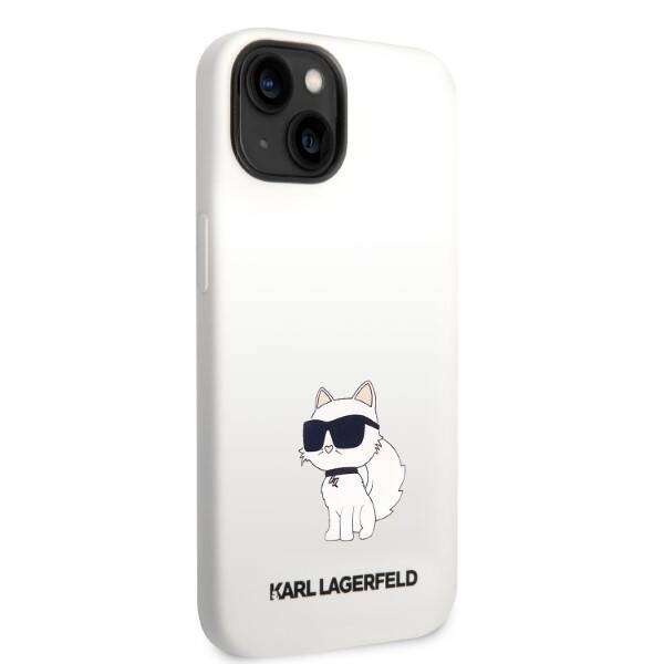 KARL LAGERFELD KLHCP14MSNCHBCH IPHONE 14 PLUS / 15 PLUS 6,7" HARDCASE BIAŁY/WHITE SILICONE CHOUPETTE