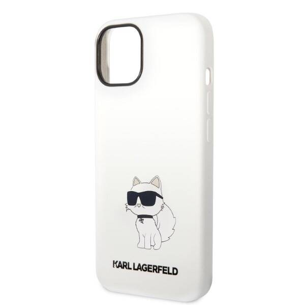 KARL LAGERFELD KLHCP14MSNCHBCH IPHONE 14 PLUS / 15 PLUS 6,7" HARDCASE BIAŁY/WHITE SILICONE CHOUPETTE