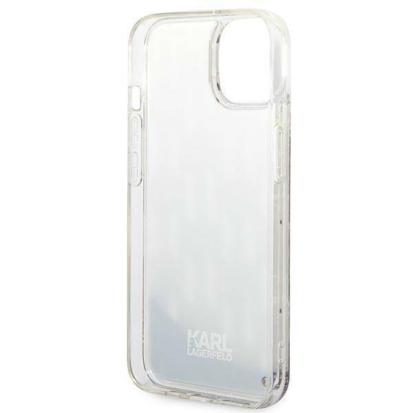 KARL LAGERFELD KLHCP14SLMNMS IPHONE 14 / 15 / 13 6,1" HARDCASE SREBRNY/SILVER LIQUID GLITTER MONOGRAM