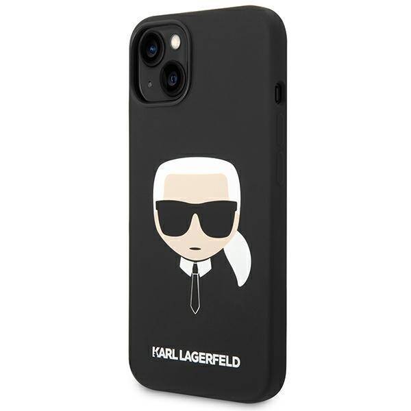 KARL LAGERFELD KLHCP14SSLKHBK IPHONE 14 / 15 / 13 6,1" HARDCASE CZARNY/BLACK SILICONE KARL`S HEAD