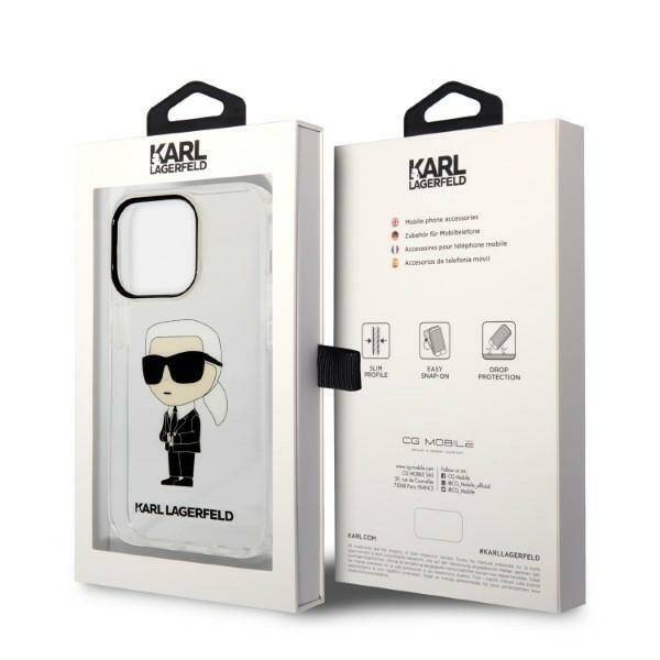 KARL LAGERFELD KLHCP14XHNIKTCT IPHONE 14 PRO MAX 6,7" TRANSPARENT HARDCASE IKONIK KARL LAGERFELD