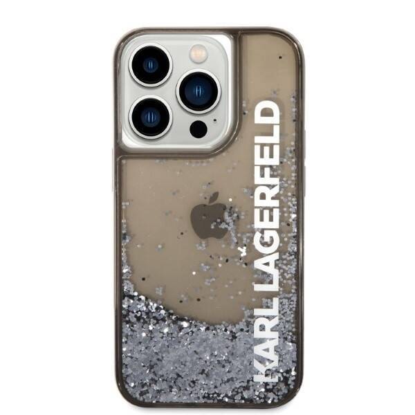 KARL LAGERFELD KLHCP14XLCKVK IPHONE 14 PRO MAX 6,7" CZARNY/BLACK HARDCASE LIQUID GLITTER ELONG