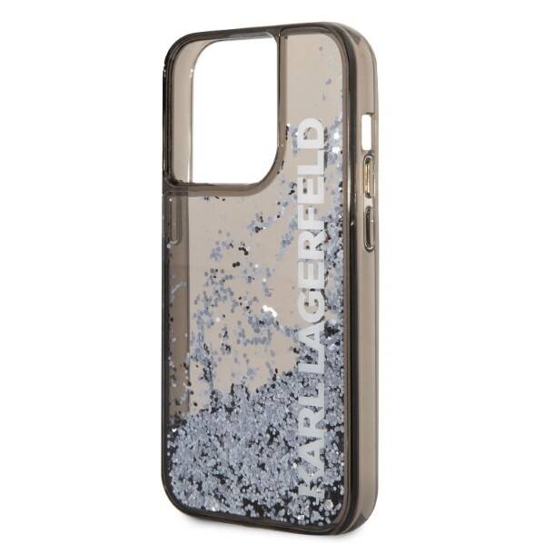 KARL LAGERFELD KLHCP14XLCKVK IPHONE 14 PRO MAX 6,7" CZARNY/BLACK HARDCASE LIQUID GLITTER ELONG