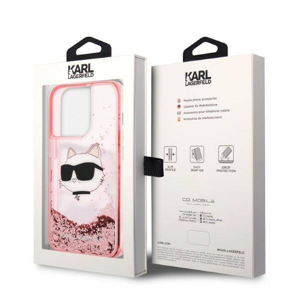 KARL LAGERFELD KLHCP14XLNCHCP IPHONE 14 PRO MAX 6,7" RÓŻOWY/PINK HARDCASE GLITTER CHOUPETTE HEAD